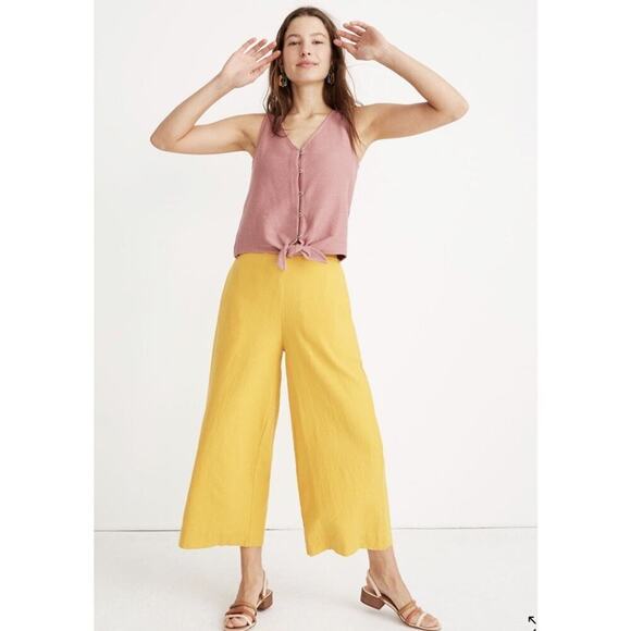 Madewell Medium Tall Huston Pull On Crop Pants MT Golden Lantern - Picture 6 of 6